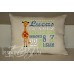 Standing Giraffe - Birth Announcement Pillow